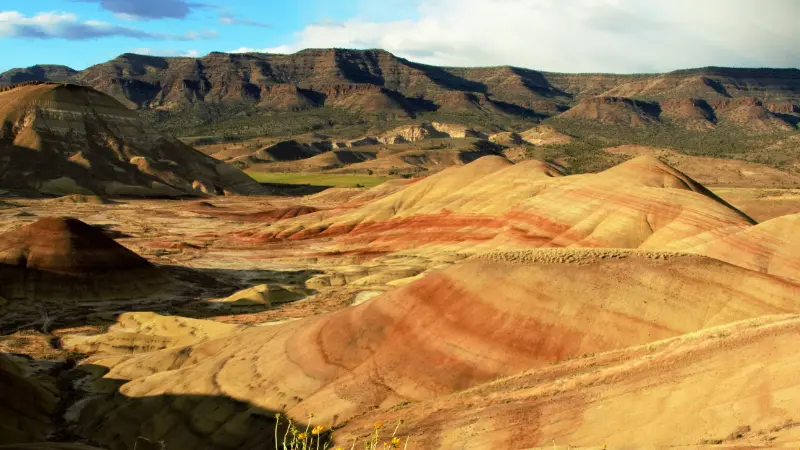 Ariel view of the Painted Hills in Eastern Orergon